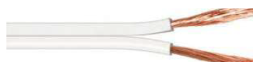 [CP01W] Cable paralelo audio BLANCO 2x0.5mm (rollo 100m)
