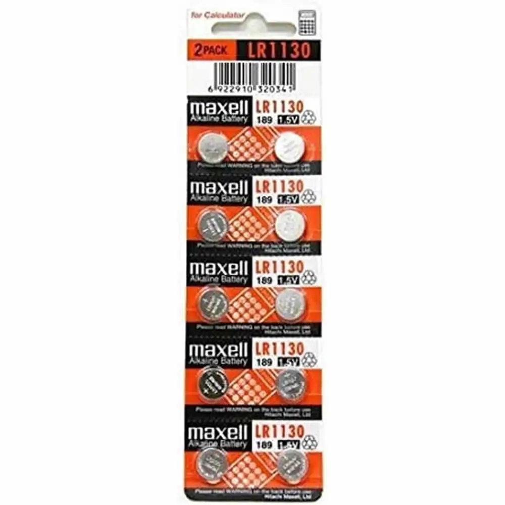 Pilas Alcaninas de botón LR1130-B10 MXL Pack 10 pcs